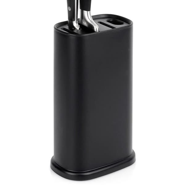 Knivholder - Knivopbevaring - Flere Rum - Plast - Sort