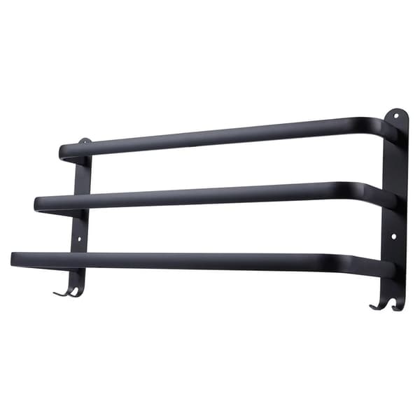 Håndklædeholder - Aluminium - 50 cm - Sort