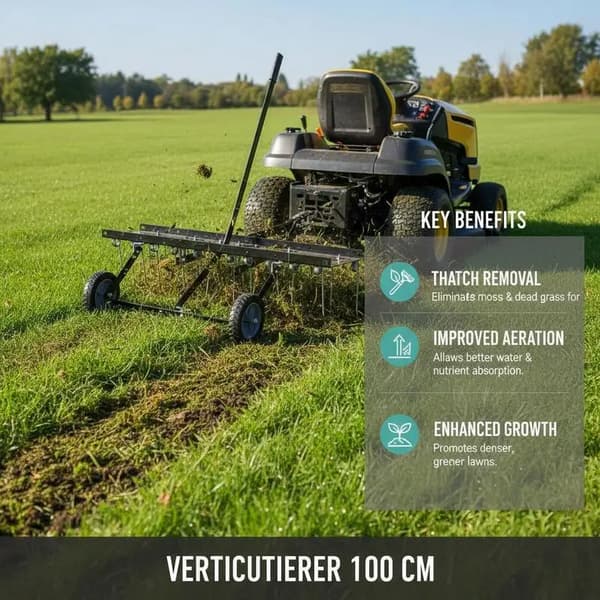 Plænelufter til havetraktor - Mosfjerner 100 cm - 102x85x37 cm - Sort