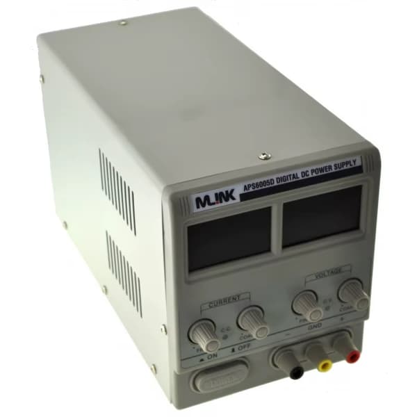 Justerbar DC-strømforsyning - Model APS6005D - 60 V - 5 A - LED-display