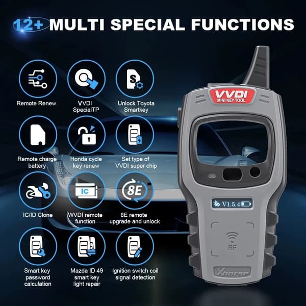 Bilnyckelprogrammerare - Mini Key Tool - Global Version - 96-bit 48-Clone - Super Chip/ID48 - iOS/Android - 15 chip