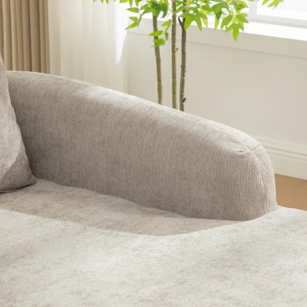 Modulsoffa - Modern Soffa - Chenille - 30D Elastiskt Skum - Halkfri - Högervänd - Grå