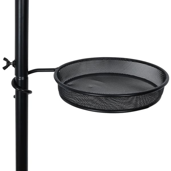 Fuglefoderstativ - 189 cm - Rustfrit stål - Sort