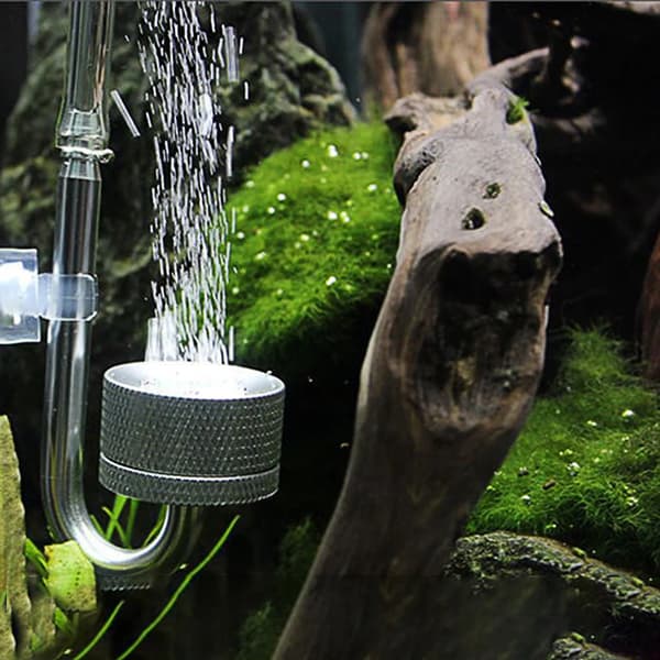 Akvarie-CO2-diffusor - Bubbelatomiserare - Sugkopp - För Växttillväxt - Silver