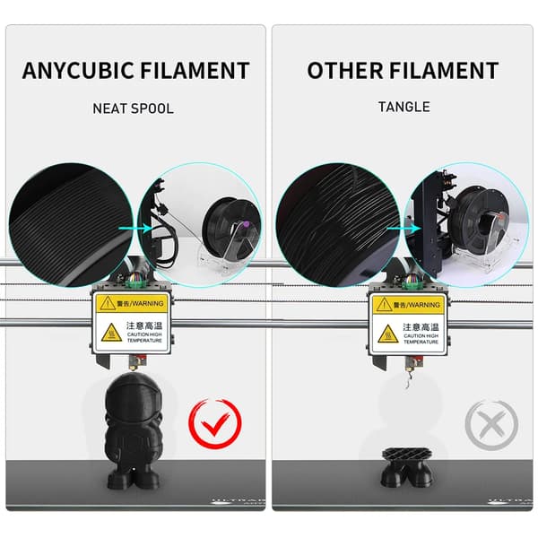 PLA filament - FDM 3D-printer - 10 kg storpakke - 3D-printmateriale - Sort