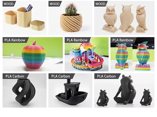 PLA+ Filament til 3D-printer - 3 Ruller - 1,75 mm - 1 kg pr. Rulle - Sort - Til FDM-printere