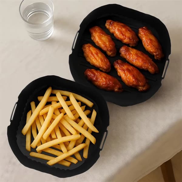 Silikonform för luftfritös - 2-pack - Återvinningsbar - Non-stick - Ugnssäker