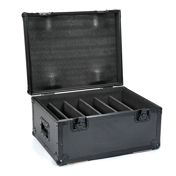 LED-stroboskop- og washlyssæt - 6 stk. med flightcase - 200 W - 48+8 segmenter - RGBW - DMX - EU-stik