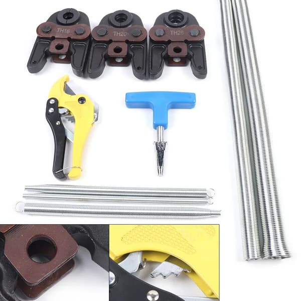 Pressetangsæt - TH 16/20/26 - Til PEX- og PB-rør - Til aluminium-plast- og kobberfittings - Rustfrit stål - Sort