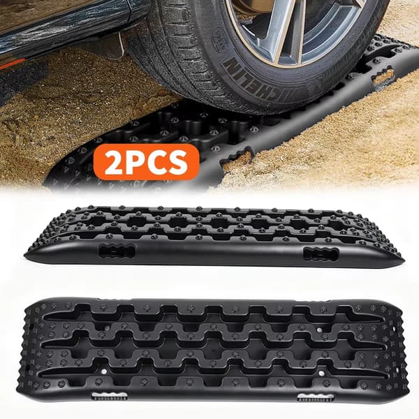 Selvredningsplader - Sandstiger - 2 stk. - 104 cm - 28 cm - Plast - Sort