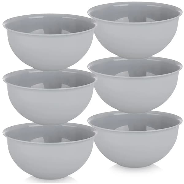 Plastskåle - SANDY - 13 cm - 500 ml - 6 stk. - Plast - Grå