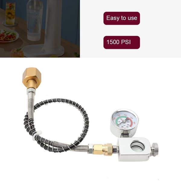 CO2-adapter - Högtrycksslang - För större CO2-flaskor - Rostfritt stål - Typ 3