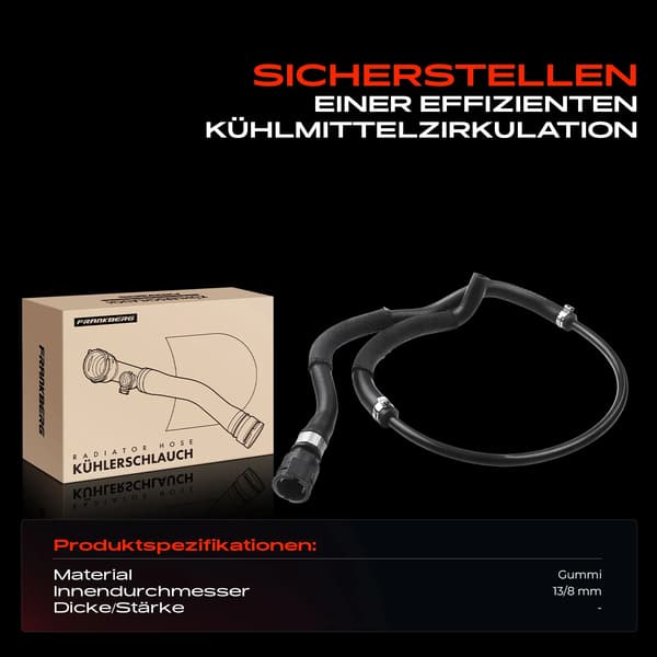 Kylarslang - Kylvattenslang till BMW E88 E82 E90 E91 E92 E93 X1 E84 2,0L 3,0L - Gummi - Innerdiameter 13 mm