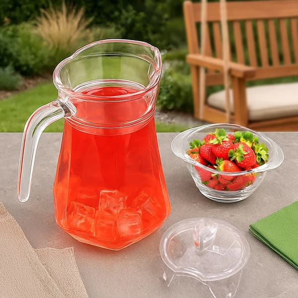 Glaskande med låg - 1,2 l - Glas