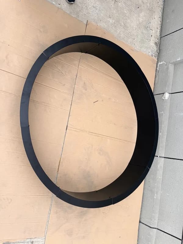 Eldstad ringinsats - Eldstadring - Robust stål - Rökreducerande - För trädgård, uteplats, camping - Ø 122 cm