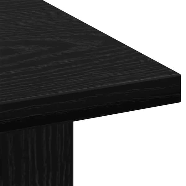 Sofabord - Stuebord - 77 x 55 x 42 cm - Trækomposit med egetræslook - Rektangulær - Sort
