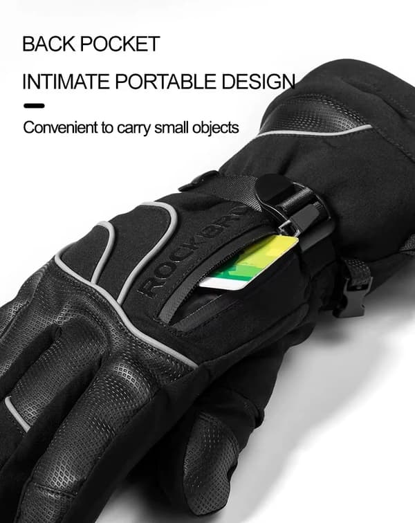 Vinterhandsker - Cykelhandsker S133-BK - Varmeisolerende - Strikkede - Polyester - Størrelse M - Sorte