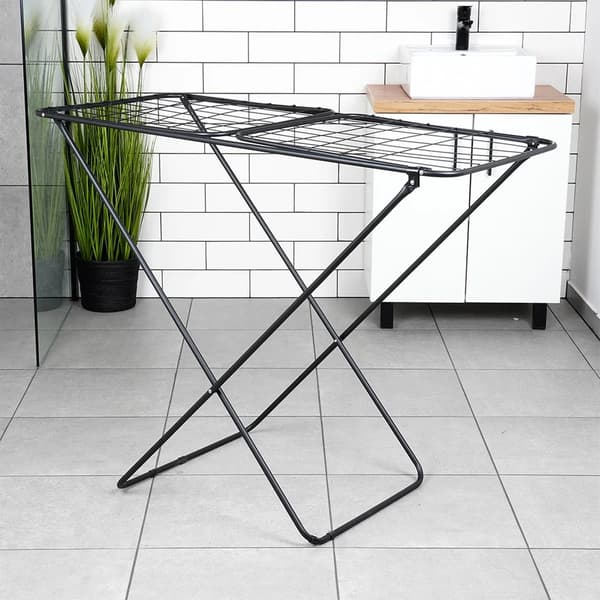 Tørrestativ til tøj - 181 cm - Sort