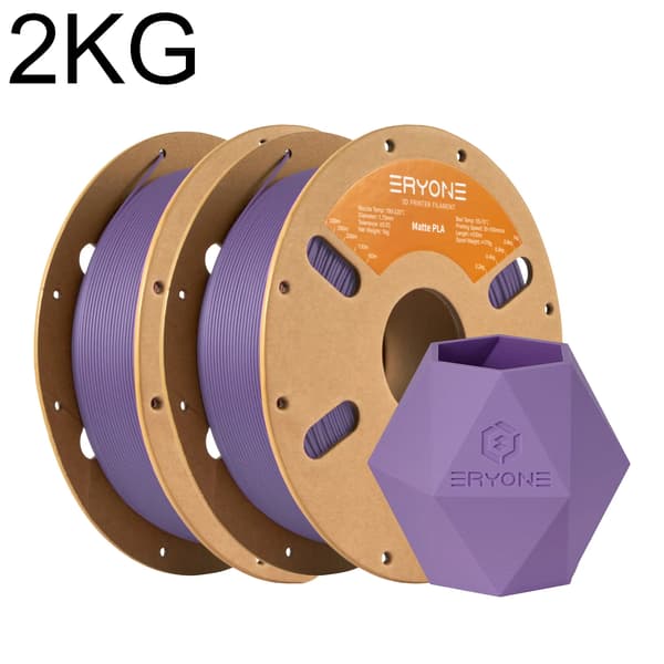 PLA-filament til 3D-printer - Mat - Diameter 1,75 mm - Solid - 2 kg - Blå Lilla