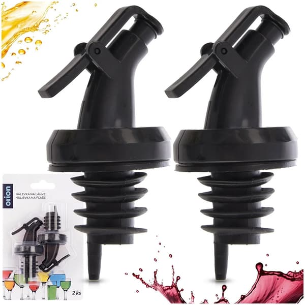 Flaskedispenser, 2 stk. - Plast - Sort