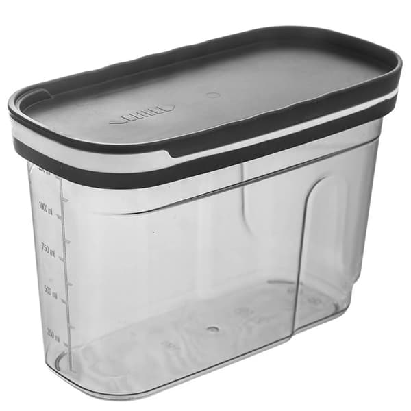Dispenser til bulkvarer - 1,25 l - Plastik - Grå