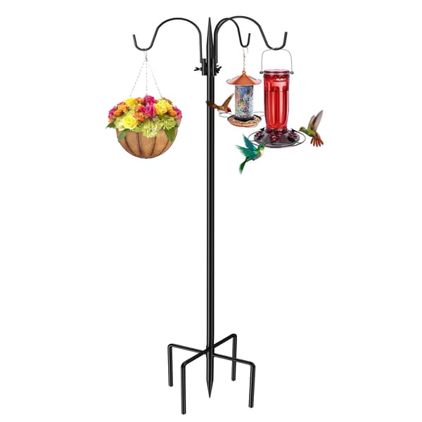Havekrog til fuglefoderautomat - Justerbart ophængsstativ - 1,6 m - Tre kroge - 1 stk. - Til fuglefoderautomat, vindspil og blomsterkrukker