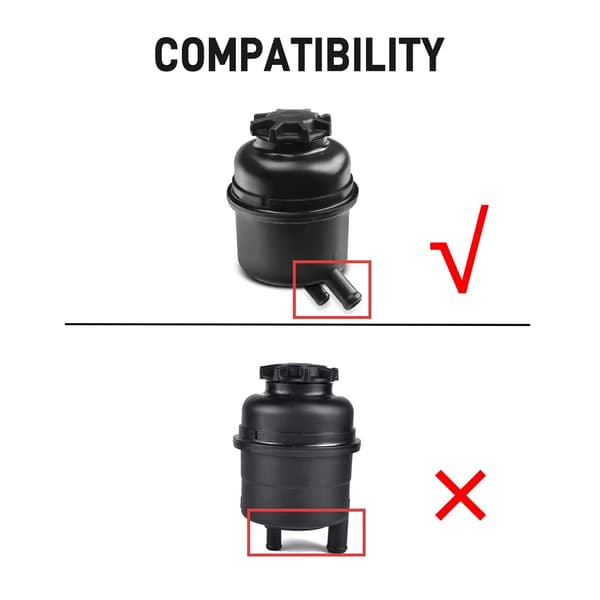 Servostyringsvæskebeholder - Aluminiumtank til BMW E87/E81/E82/E88/E60/E61/E39/E90/E92/E93/E91/E63/E64/X1 E84 - Frontmontering - Rød