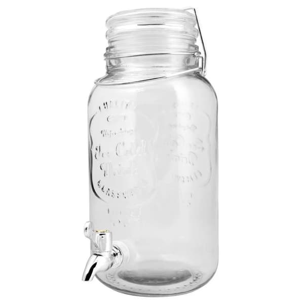 Drikkebeholder - Drikkedispenser - Glas - 4–5 l - Med Glashane