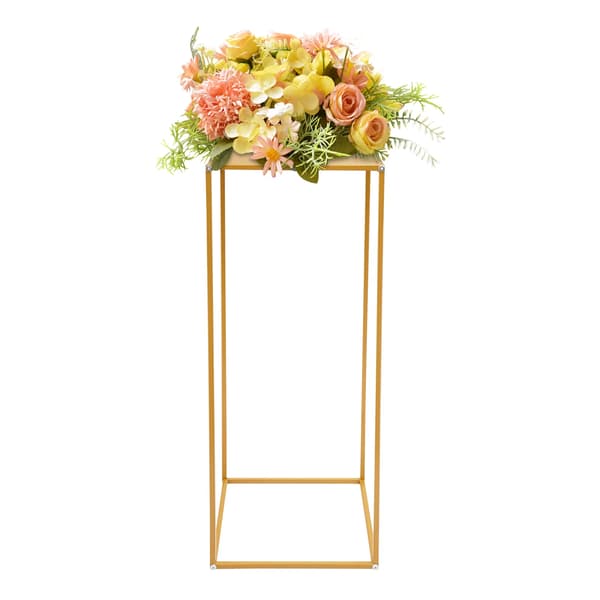 Blomställning för bröllop - Geometrisk blomsterställning - Rektangulär form - Metall - Kräver montering
