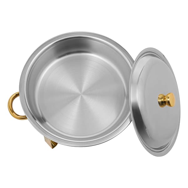 Buffetvarmer Sæt - Chafing Dish Buffetsæt - Rustfrit Stål - Madvarmer til Catering, Restaurant, Hotel, Bryllup