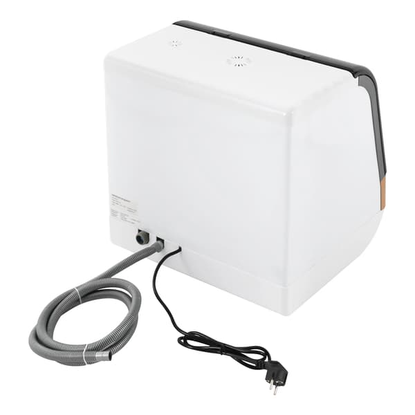 Mini bordsdiskmaskin 220V - Modell DWS-T05 - 3 program med torkning - Touchkontroll - 4–6 kuvert - EU-kontakt - Guld