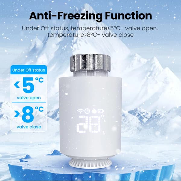 Smart radiatortermostat ZigBee - TRV06 ventil - App- og stemmestyring - Programmerbar - 3,7 V - Sæt 3 stk