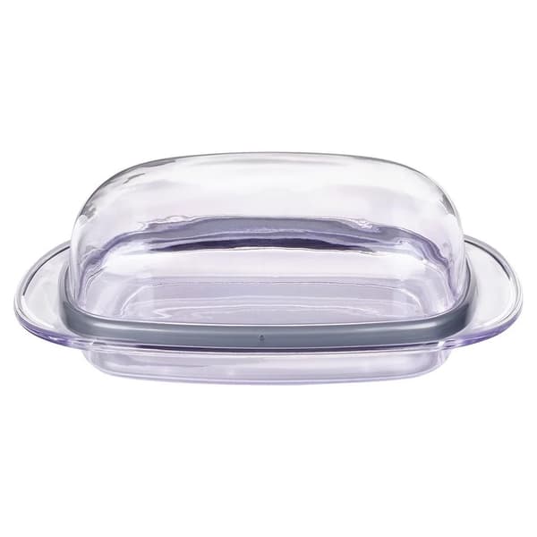 Smørbeholder - Plast - Gennemsigtig - Oval