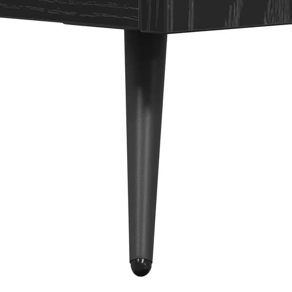 Kommode i egetræ - Skuffekommode - 69,5 x 34 x 90 cm - Trækomposit - Til opbevaring af småting - Sort