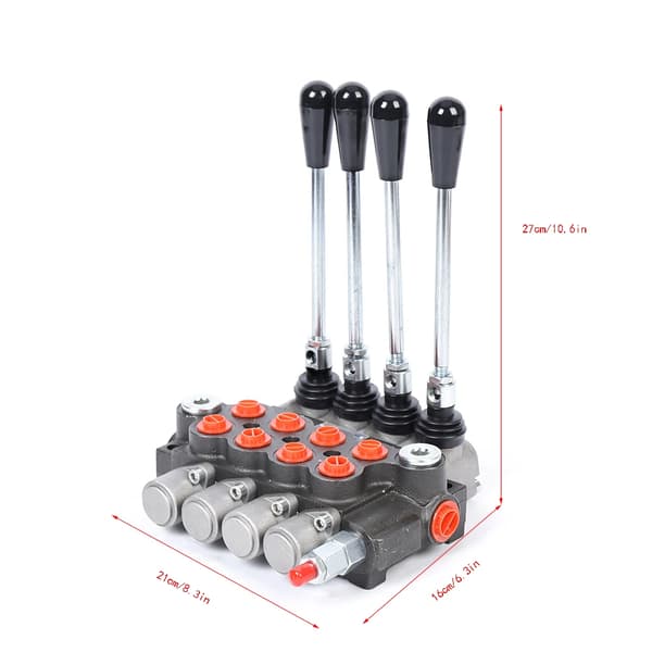 Hydraulisk riktningsventil - 4P40 handspaksventil - 4-vägs - Justerbar - 40 L - Spjälltyp