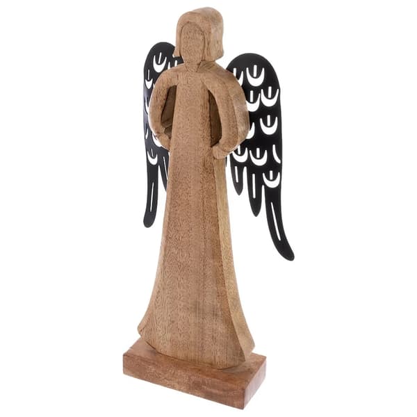 Englefigur MANGO - Træ - 32,5 cm - Brun - Størrelse L