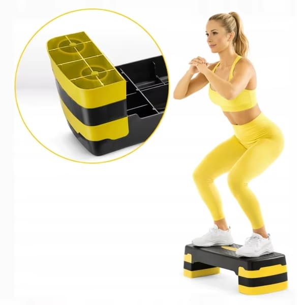 Aerobic-stepbräda - Stepper - Höjdjusterbar - 2 nivåer