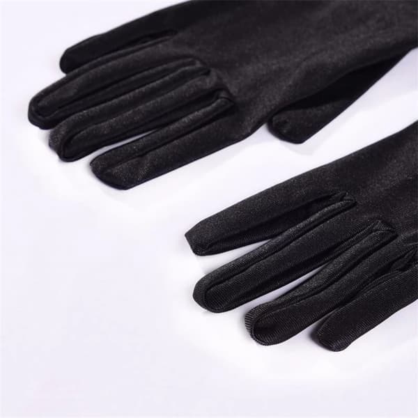 Lange Satinhandsker - Operahandsker - Til Kvinder - Elastan - One Size - Ensfarvede - Sorte