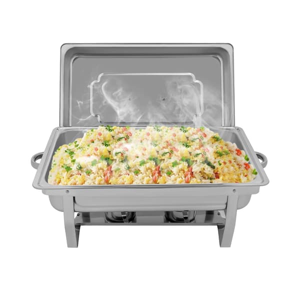 Chafing Dish Buffet Sæt - 2-delt Madvarmer Sæt - Buffetvarmer Til Catering Og Fest