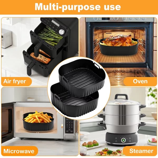 Silikonform för luftfritös - 2-pack - Återvinningsbar - Non-stick - Ugnssäker