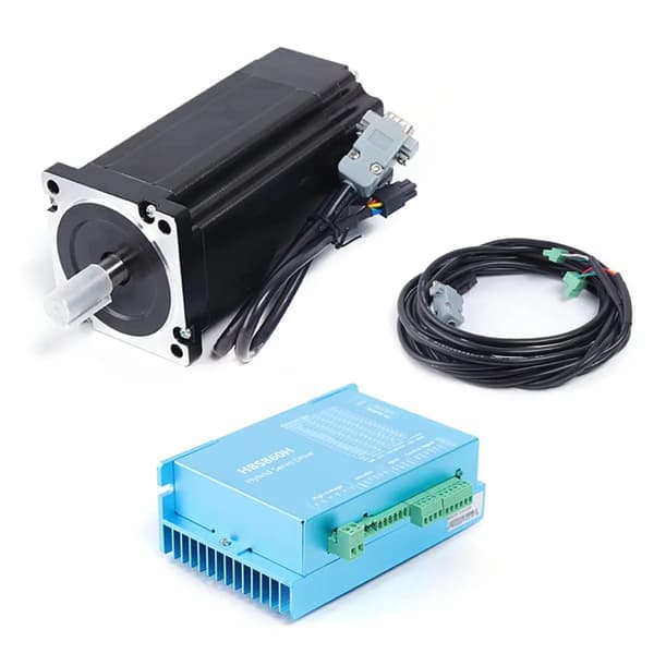 Stepmotor + Driver Sæt - Closed-Loop - Til CNC & 3D-printer - Høj Ydelse - CE-godkendt - Sort