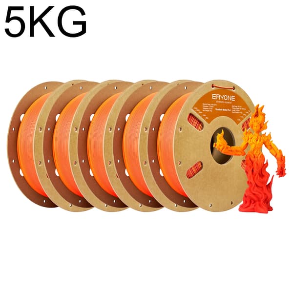 PLA 3D-printer filament - Mat Gradient Rainbow - 1,75 mm ±0,03 - Multicolor - 5 kg Spole - Maple Leaf