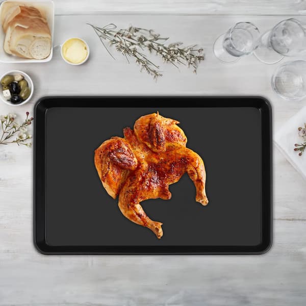 Bageplade - Rektangulær ovnplade - 60x40 cm - Aluminiumslegering - Non-stick - Sort