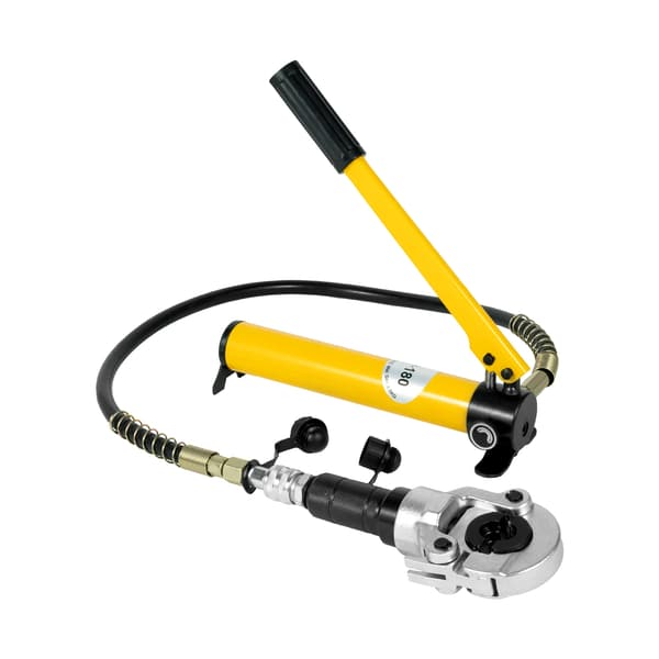Hydraulisk kopparrörpress - Manuell rörpress - Utbytbara pressbackar - För VVS-rör och kopplingar