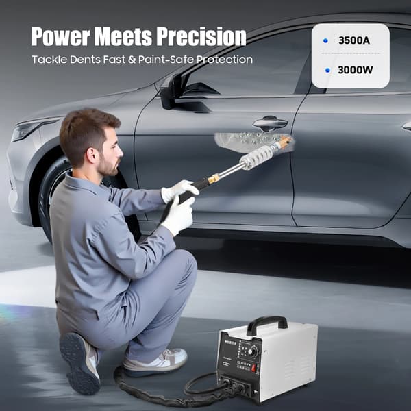 Karrosseri punktsvejser - Dent puller - 3000W 220V 3500A - Til bilbulereparation - Professionel autoværksted - Sort
