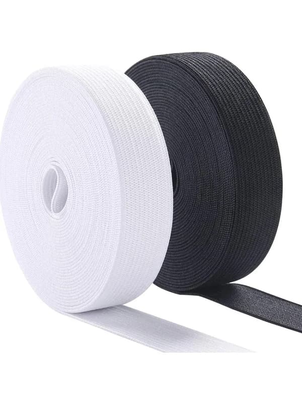 Elastikbånd - Syelastik - 6 cm Bredt - 5 m Langt - Nylon - Høj Elasticitet - Til Linning - Sort