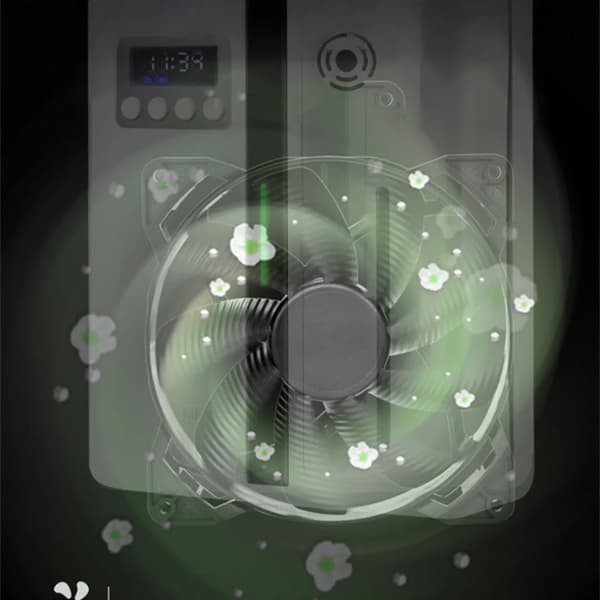 Smart duftdiffuser - Aromadiffuser 160 ml - Bluetooth - Væg- eller bordmontering - Timer - Til kontor/hotel/spa - Sort