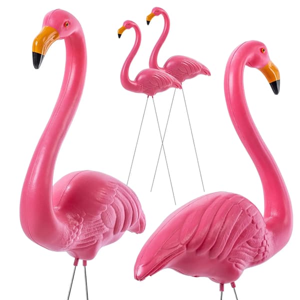 Flamingo - Figur/Statue - 83×36 cm - 2 stk. - Pink