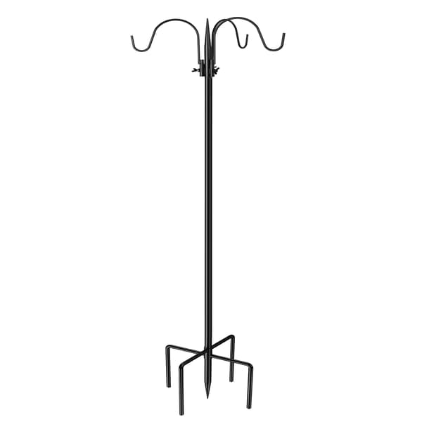 Fuglefoderstang - Hyrdekrog - 1 Stk. - 1,6 M - 3-Krogs - Metal - Fritstående - Til Fuglefoder, Planter og Lygter