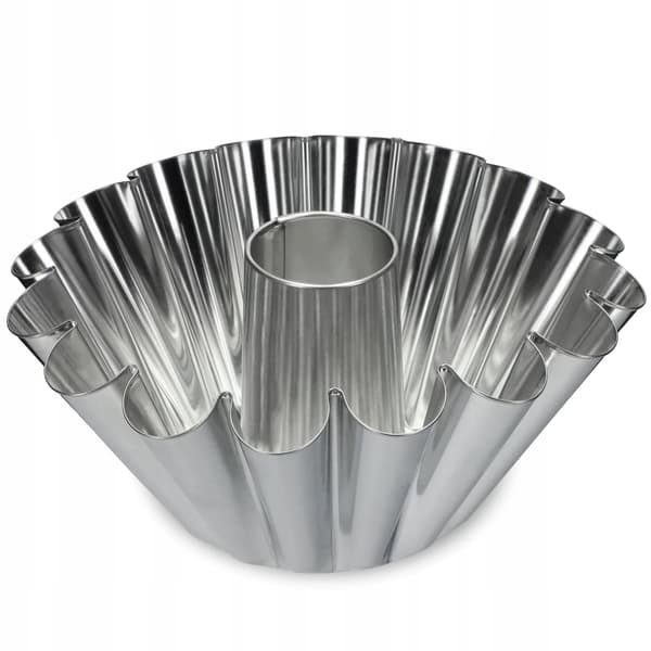 Bakform - Sockerkaksform med mitt rör 22 cm - Metall - Ringform - Silver